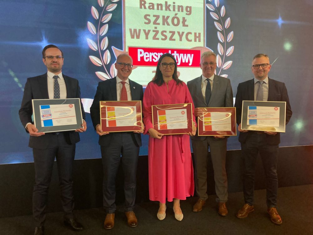 Prorektor Matusz w otoczeniu rektorów wrocławskich uczelni